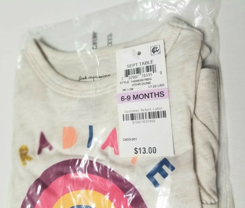 Baby Girls Happiness Peplum TShirt She'll radiate happiness and rainbows all day - Picture 2 of 4