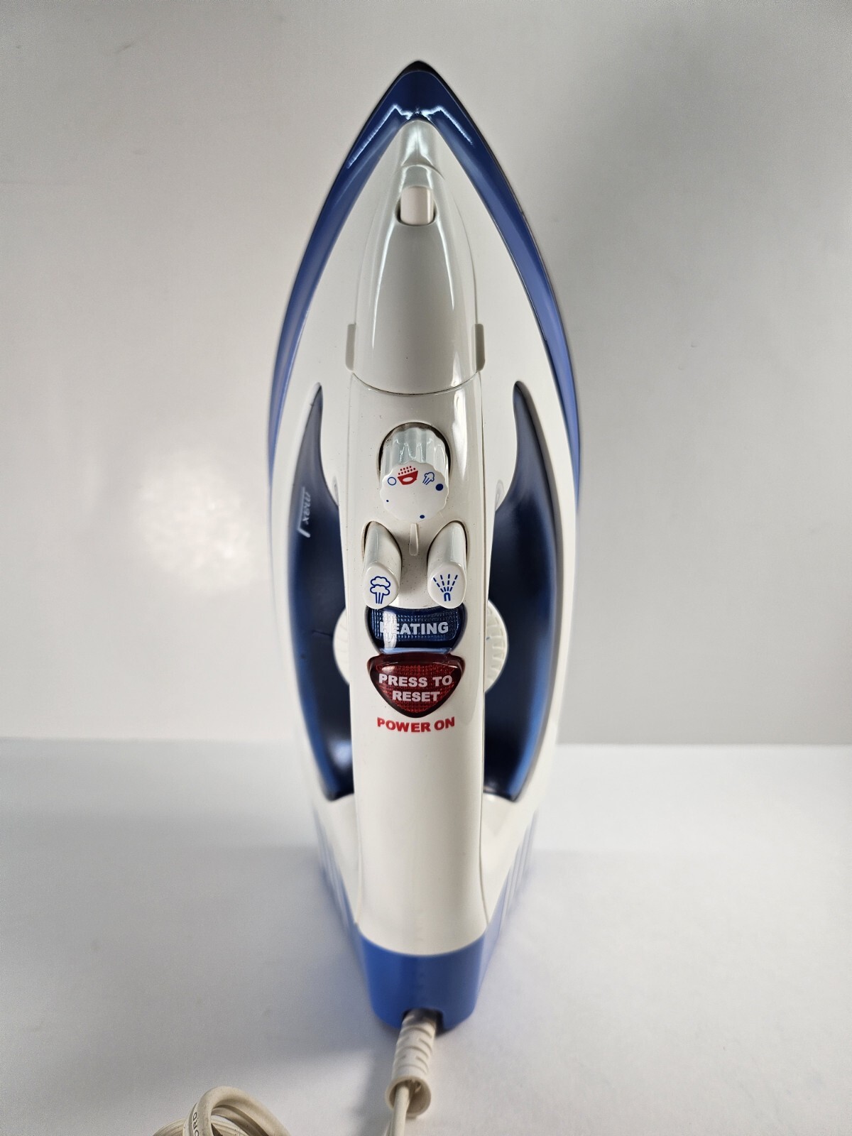 Oreck Cord Cordless Steam Iron Blue White Model JP8100CB Tested Works