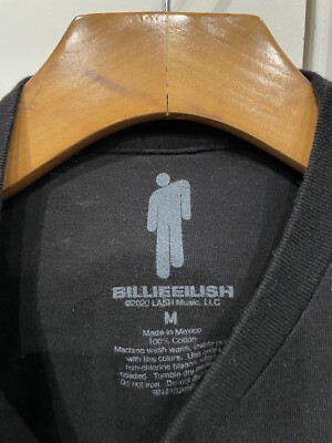 Billie Eilish Big Face Promo T-shirt Black Medium | eBay