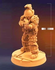 1/18 resin figure model Fantasy Space Warrior 3D Printing Unassembled Unpainted