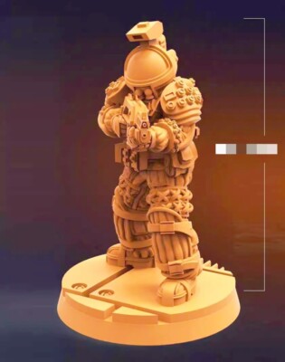 1/18 resin figure model Fantasy Space Warrior 3D Printing Unassembled Unpainted