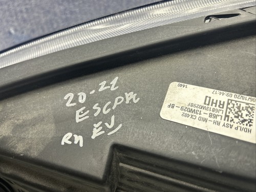 2020 2021 2022 FORD ESCAPE RH RIGHT HALOGEN HEADLIGHT OEM - Picture 9 of 14