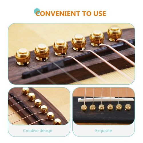12 Pcs Guitar Tuning Peg Electric Bass Accessories Bridge Acoustic Guitar - Picture 8 of 12