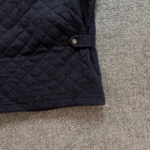 Jos A Bank Reserve Mens Vest Wool Blend Navy Herringbone Corduroy Collar Sz L - Picture 8 of 12