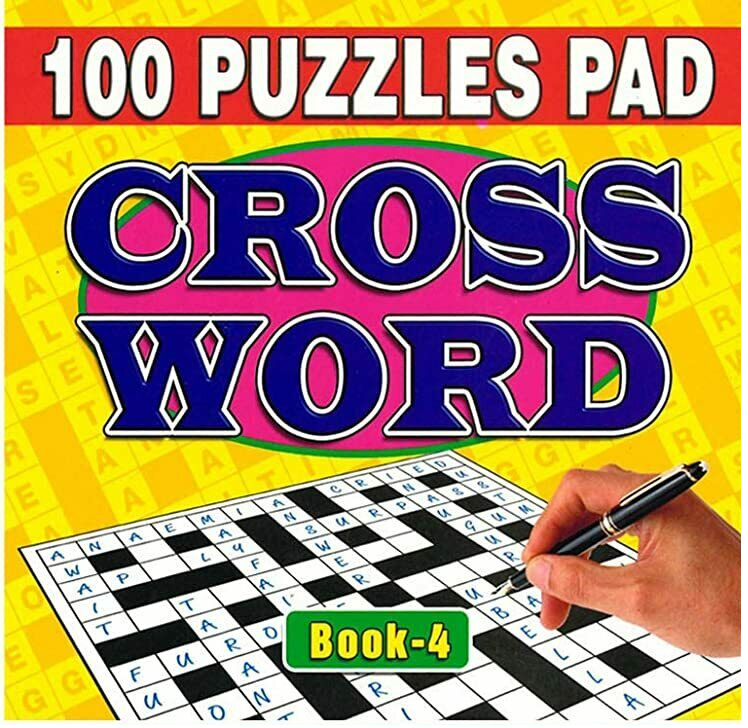 Set Of 4 Crossword Puzzle Books 100 Puzzles Per Pad Cross Word Travel