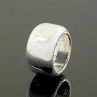 Solid Heavy Chunky Mens Band Ring 925 Silver Dome Ring Simple Wide Band All Size