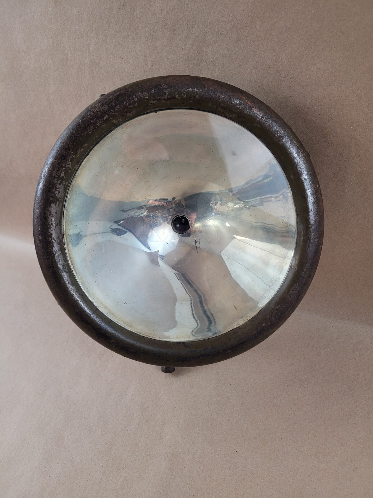 Vintage Victor Headlight Head Lamp w/Spotlight Search Light OD Green Military?