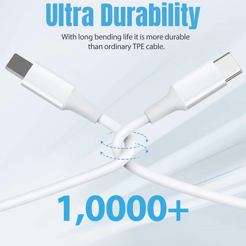 20W USB-C Power Adapter Block For iPhone 14 13 12 11 Pro X PD Fast Charger Cable - Image 4 of 4