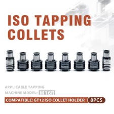 8Pcs ISO Collet Chuck GT12 M3-M16 Metric Collets for M16 Tapping Machine