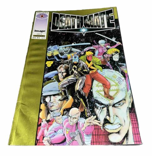 DEATHMATE YELLOW #1 OCT 1993 EDITION ART BY MIKE LEEKE VALIANT & IMAGE COMICS - Picture 1 of 2