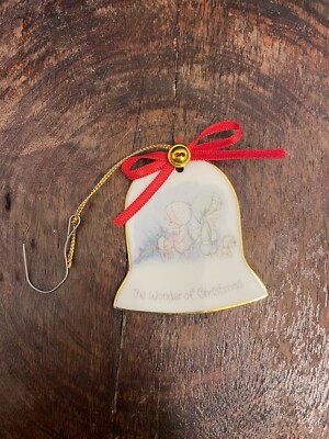 Vintage 1986 Precious Moments The Wonder of Christmas Ornament Enesco 2 ...