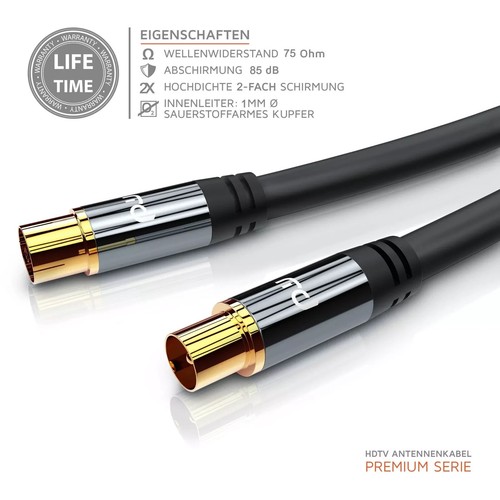 Primewire HDTV-Antennenkabel Premium Koaxialkabel DVB-C DVB-S DVB-T DVB-T2 10m - Picture 4 of 6