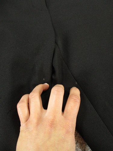 Michael Kors Dress Pants Womens 6 Black Straight Leg Feather Trim * - Picture 3 of 16