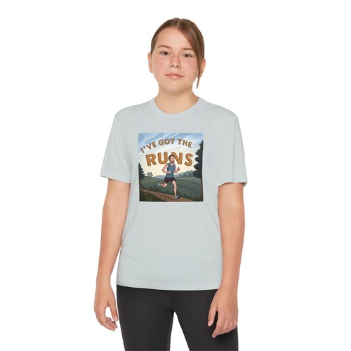 Youth Running T-Shirt - I've Got the Runs - Active Kids, XC, Cross Country - Picture 13 of 37