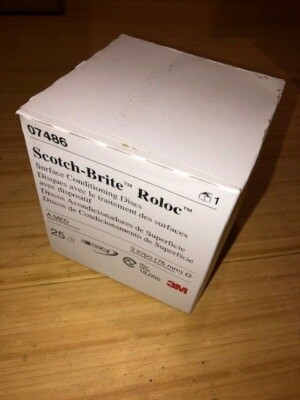 3M 07486 Scotch-Brite Roloc Surface Conditioning Disc, 3'', Medium, 25 per Box