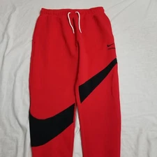 Nike Sportswear Tech Fleece Joggers Mens Medium Red Big Swoosh Sweatpants DH1023