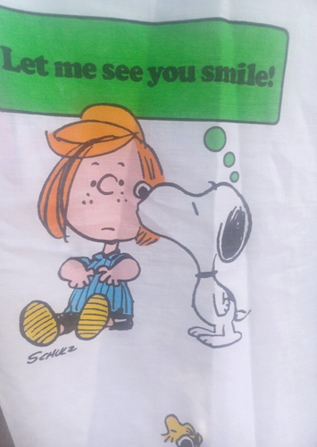Vintage 70er Jahre Charles Shulz "Peanuts" Twin/DBL BETT Spannbettlaken EG - Bild 4 von 4