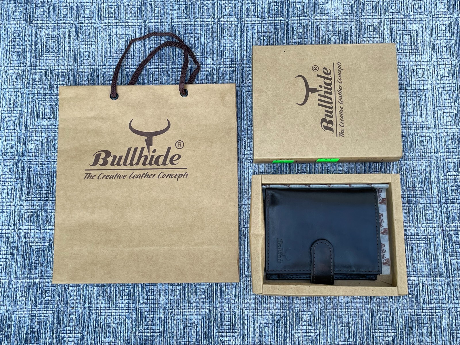 Men's Dark Brown Genuine Leather Card Holder Wallet with Box & Bag-image