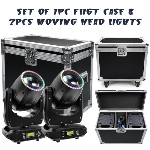 200W Moving Head LED Gobo Beam 8 Prism Stage Lights DMX Disco Show flight case - Bild 23 von 23