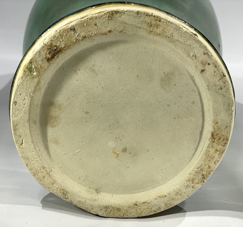 Apple Green Crackle Glaze Kangxi Style Qing Dynasty Antique Vase 19th Century - Picture 9 of 11
