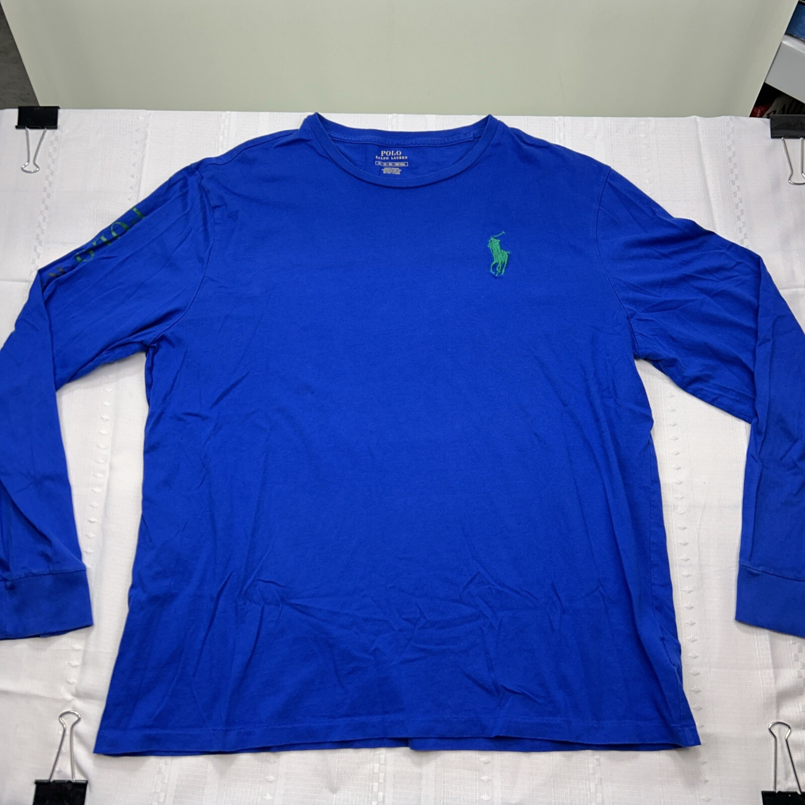 Polo Ralph Lauren T shirt pony a maniche lunghe grande taglia adulto XLarge