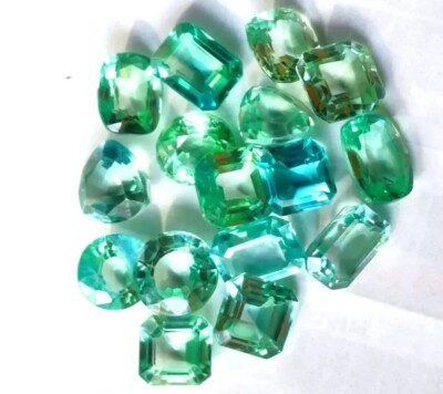 90 Ct Natural Blue Green Ceylon Sapphire Flawless Lot Mix Cut Gemstone 8-10 pcs