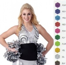 Rhythm Dance Costume HALTER TOP ONLY Silver or Purple w/ Black Child Adult New