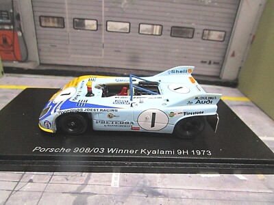 PORSCHE 908/3 908 /3 Kyalami Winner 1973 #1 Joest Müller Gulf S2339 Spark S 1:43