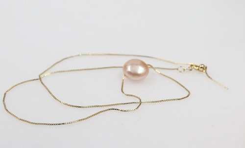 Clásico Natural Rosa Barroco 15.5 mm Kasumi Perla Collar T255 20 Pulgadas Cadena - Imagen 2 de 5