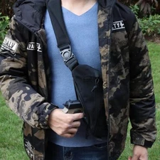 Shoulder Bag for Men Concealed Carry Pistol Holster Chest Pack Portable Backpack
