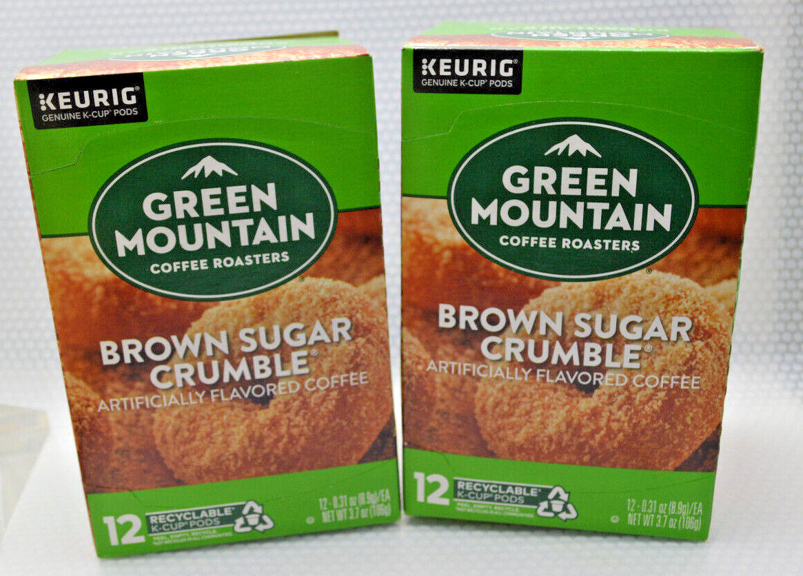 12 Green Mountain Brown Sugar Crumble K cup Coffee