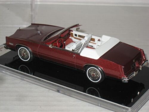 EMC 1985 Cadillac Eldorado Biarritz Cabriolet Top Down Cabrio 1/43 Burgundy - Picture 4 of 7