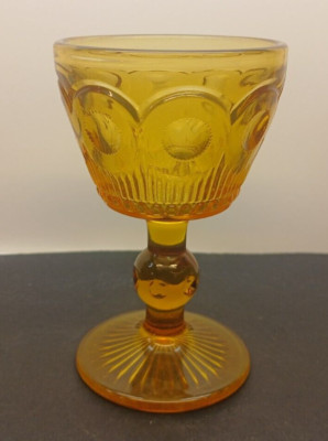 Vintage Bartlett & Collins Amber 'Manhattan' 6 ox Sherbet Champagne Glass