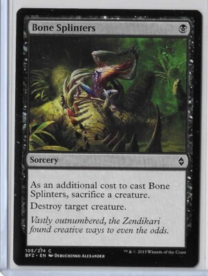 MTG Bone Splinters Battle for Zendikar (BFZ) Common Magic Card #105/274  Unplayed | eBay