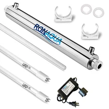 Ultraviolet Light Water Purifier Whole House Sterilizer  25W 6GPM  Extra Bulb