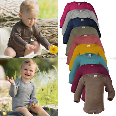 ENGEL Baby Body langarm 70 % Wolle 30 % Seide kbT Bio Öko Wolle/Seide