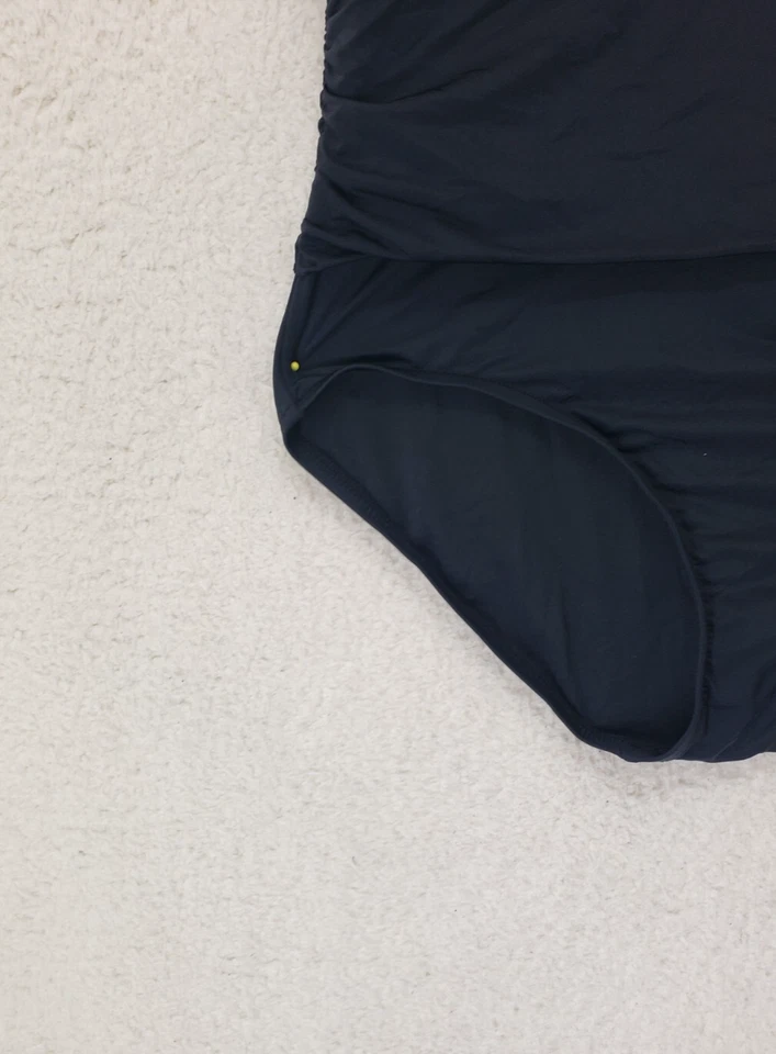 Traje de baño Badgley Mischka para mujer 12 azul marino mezcla de nailon cuello en V recortado una pieza Foto 4 de 4