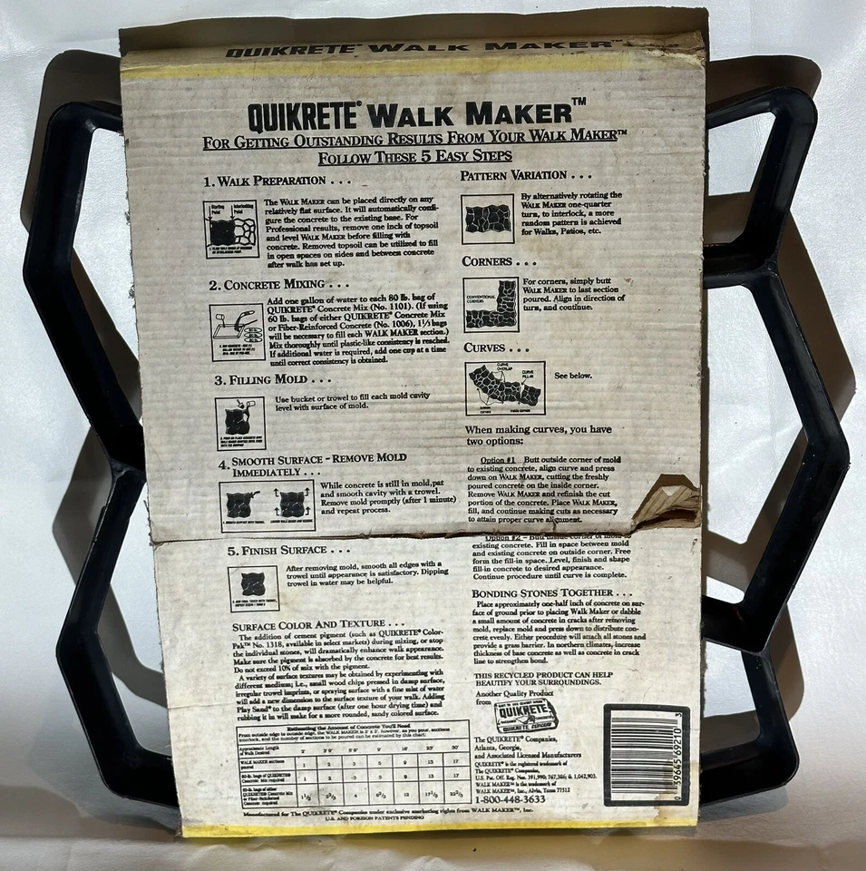 Quikrete 6921-32 Do It Yourself Walk Maker For Making Walks, Patios, Courtyards - Image 2 of 4