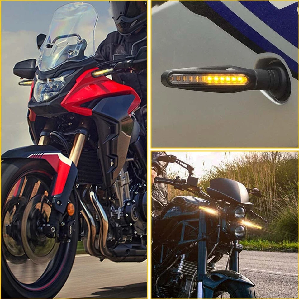 4X pisca-pisca de luzes de seta LED para motocicleta Suzuki DR650SER DRZ400SM DRZ400 - Imagem 2 de 4