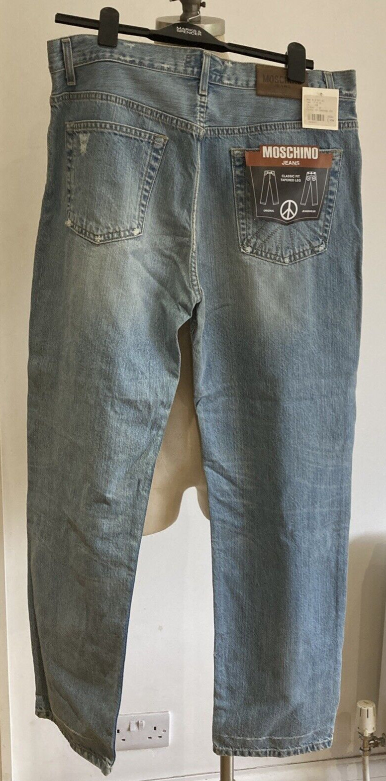 Rare Vintage Moschino Paint Splash Jeans, Size 36, Tapered Leg Classic Fit, BNWT 10