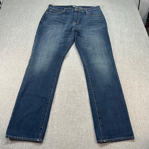 Gap 1969 Jeans Mens 35x32 Blue Slim Straight Medium Wash Denim