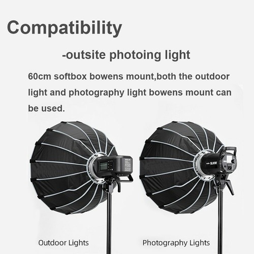 US Triopo 120cm 47.2inch Quick Install Deep Parabolic Softbox For Bowen Flash - Picture 6 of 8