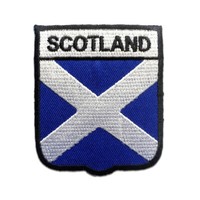AufnäHer / BüGelbild - Schottland Flagge Fahne - Weiß - 7,1 X 6,1 Cm