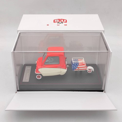 1/18 Super Unit Model PEEL P50 w/Pav Trailer 1964 Red/White Resin Car Limited - Bild 7 von 7