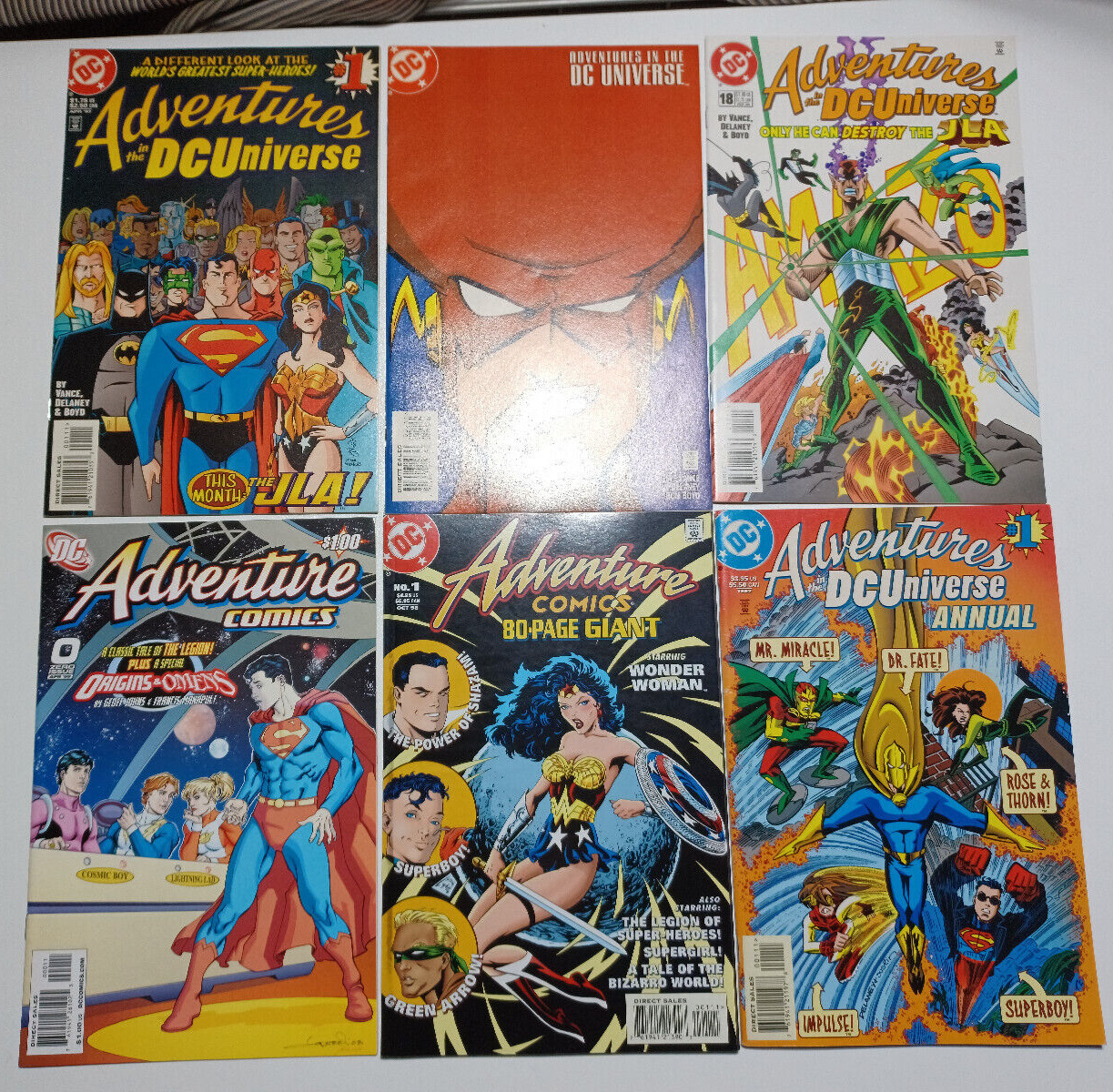 6 Issue Lot - DC Comics Adventures in the DC Universe #1 9 18 80 Page #1 Annual