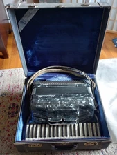 Vintage Crucianelli Accordian Made In Italy w/ Pearlised Keys