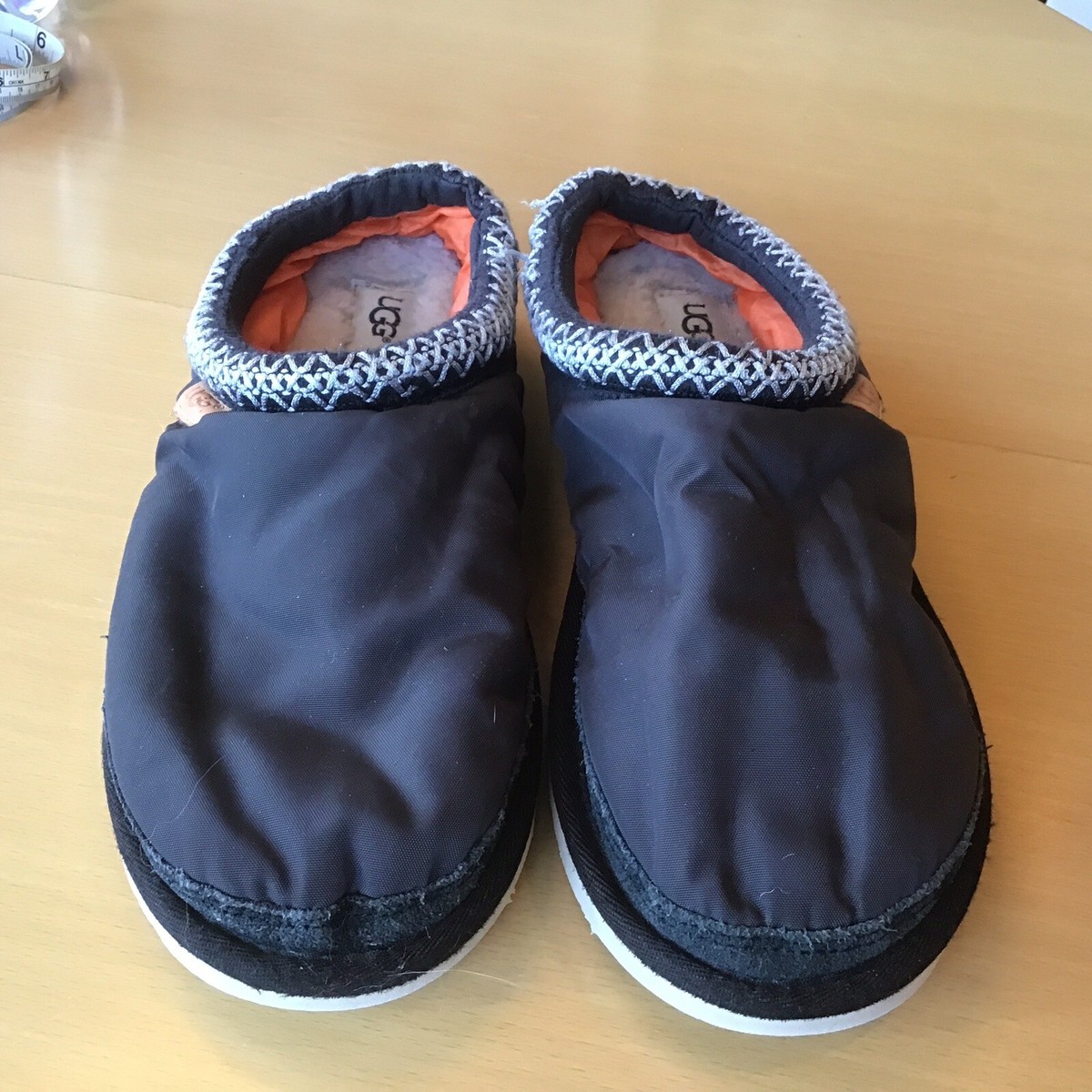 Ugg Tasman Bomber MLT Nylon Wool Lined Black Slip On  display picture 3