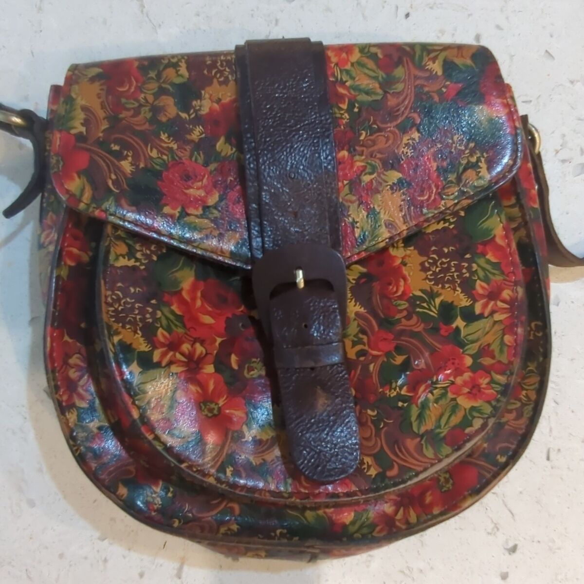 Patricia Nash Padova Leather Crossbody Saddle Bag-Golden Patricia Nash Padova Leather Crossbody Saddle Bag-Golden