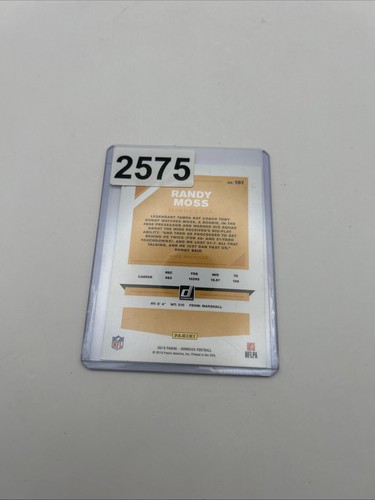 2019 Donruss Randy Moss Football Card No 161 Minnesota Vikings - Picture 12 of 12