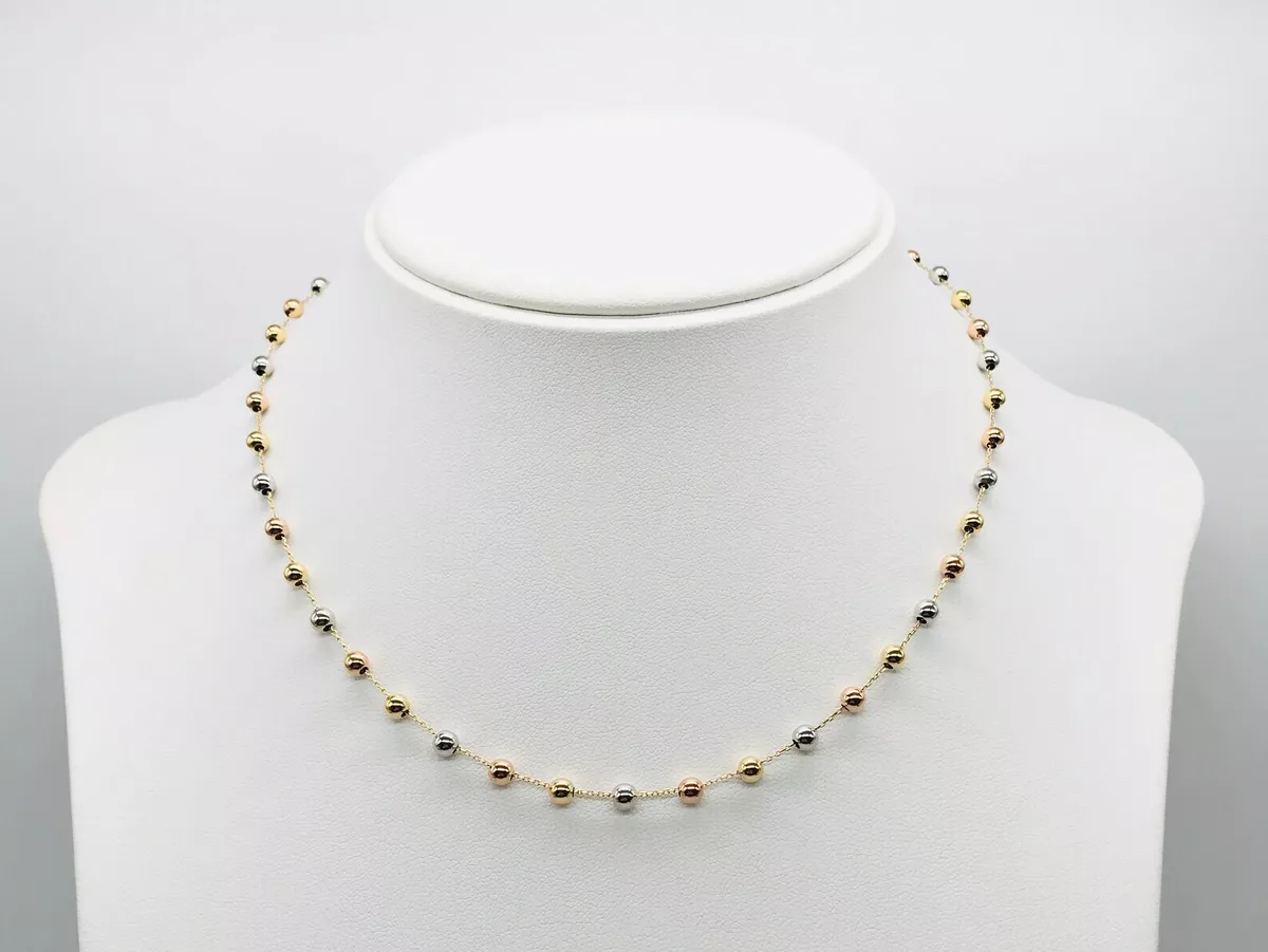 18k tri color gold 2025 necklace